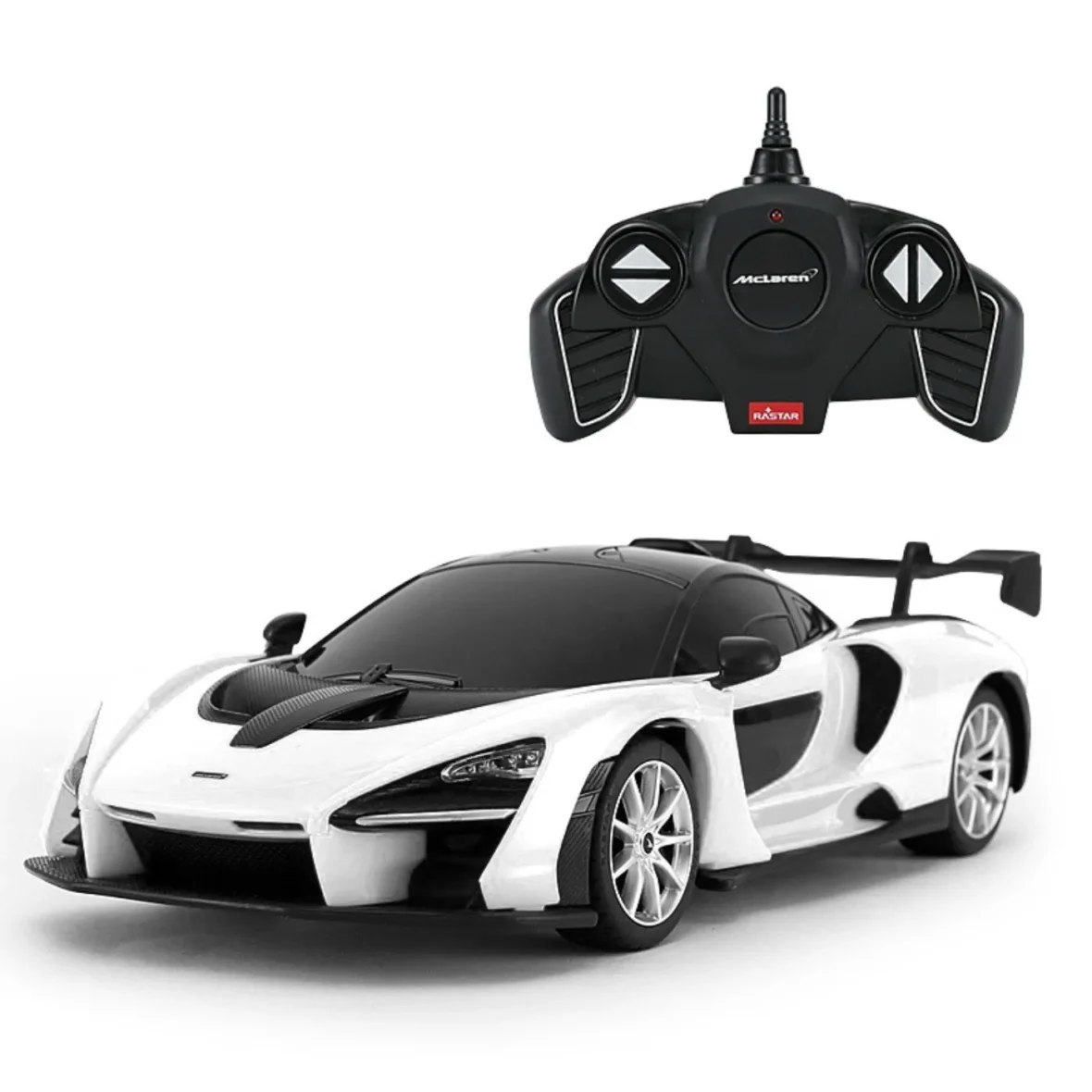 MASINA CU TELECOMANDA MCLAREN SENNA ALB CU SCARA 1 LA 18