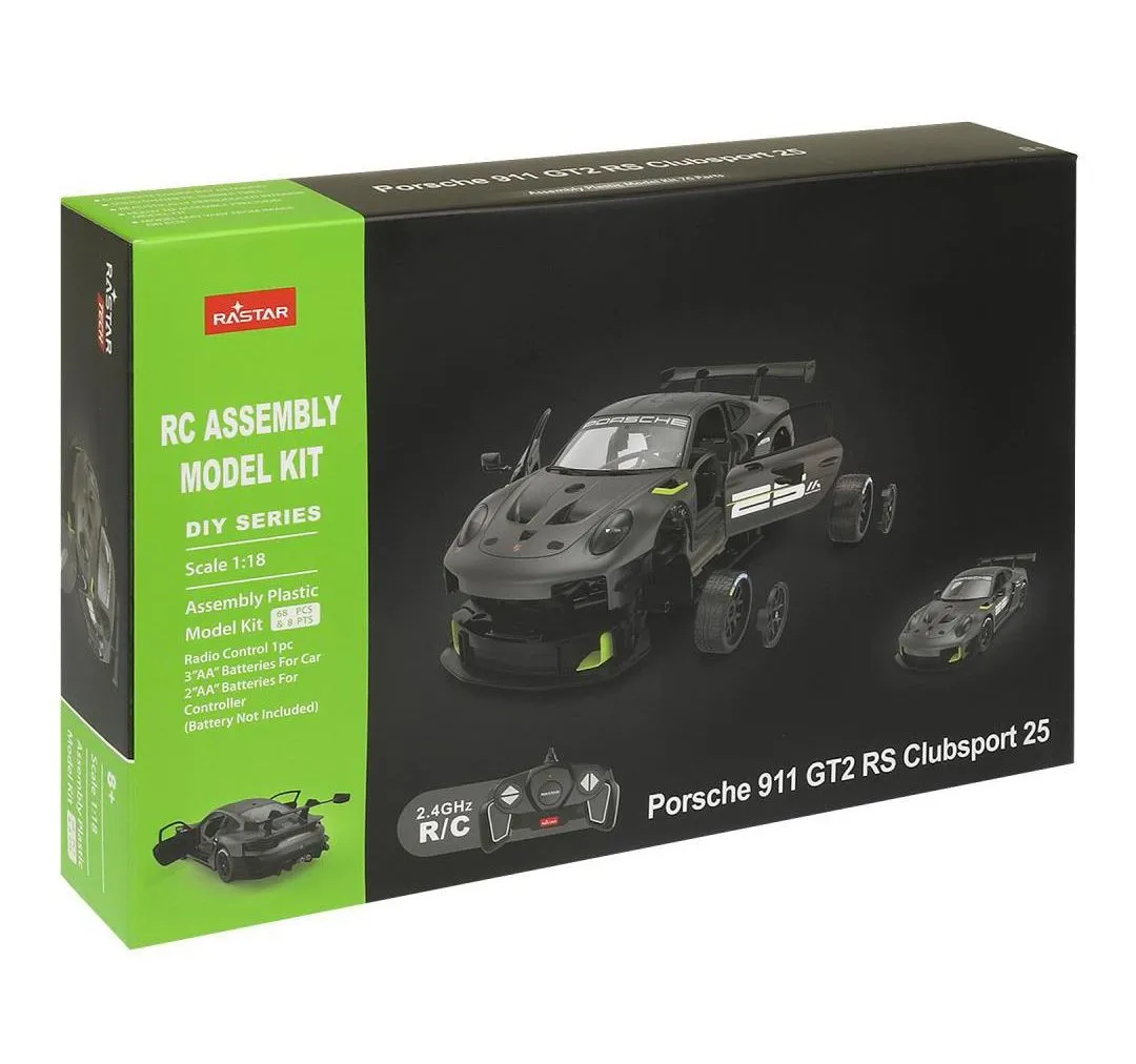 MASINUTA CONSTRUIBILA CU TELECOMANDA PORSCHE 911 GT2 RS CLUBSPORT 25 SCARA 1 LA 18