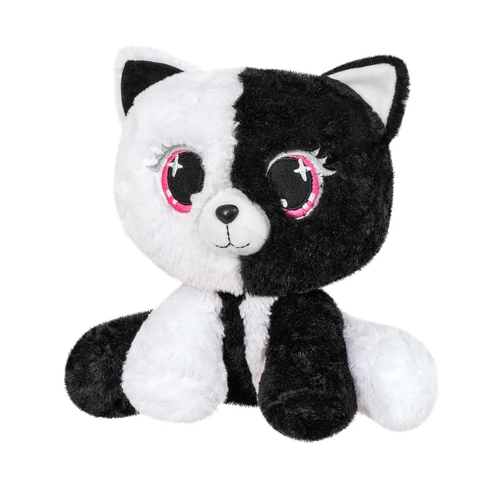 PLUS PISICA NEGRU CU ALB 25CM